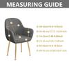 Anti-Scratch Design Dining Chair Slipcover Stretch Fabric Curved Chair Cover  For Kitchen Chairs
