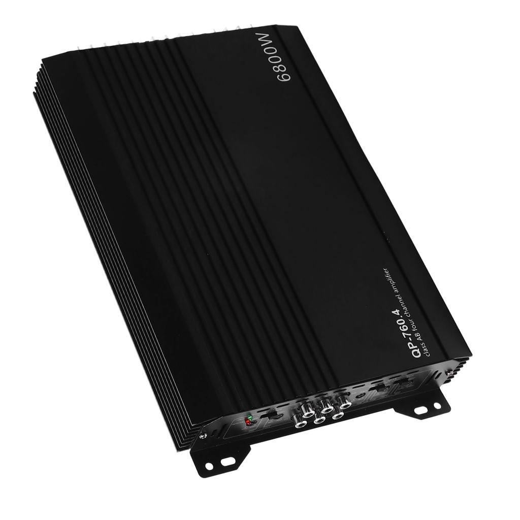 Car Stereo Aluminum Dissipation Power Amplifier for Car Speakers 4-Channel Amplifier, Alloy, High-Heat