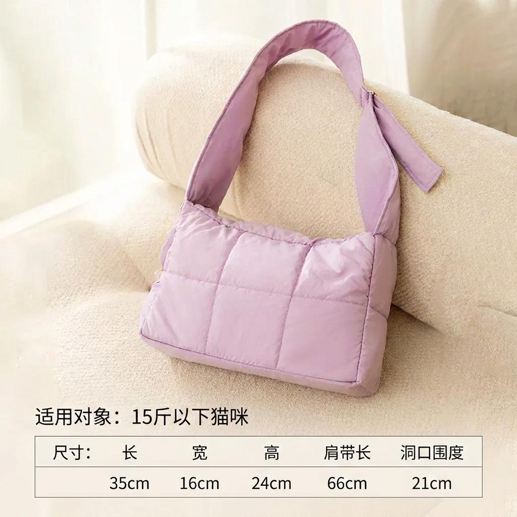 Crossbody bag, single shoulder cat bag, dog bag, large space, portable and adjustable pet bag for outdoor use