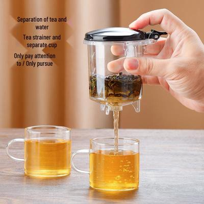 Elegant Glass Teapot with Filtered Infuser | Heat-Resistant Tea Brewing Set