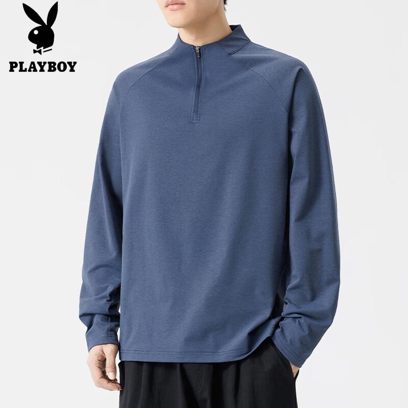 PLAYBOY Men s Casual Round Neck Long Sleeve Top 3XL