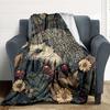 1pc Hedgehog Garden Blanket, Lightweight Flannel Throw Blanket For Sofa, Bed, Travel, Camping, Living Room, Office, Couch, Chair, And Bed