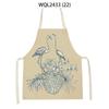 Forest Plants Leaves Pattern Cleaning Kitchen Aprons Men Women Home Cooking Accessories Apron Tree Print Linen Adult Kids Bibs