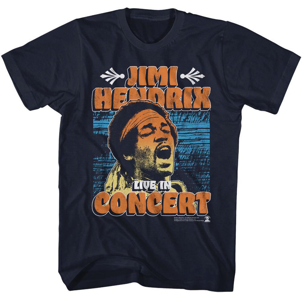 Jimi Hendrix Live In Concert Men T Shirt Rock Band Tour Merch M
