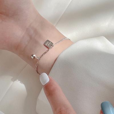 S925 Sterling Silber Glücksarmband Spezialinteresse Design Einfaches Kaltes Stil Ins Armband Schmuck Damen Modeschmuck