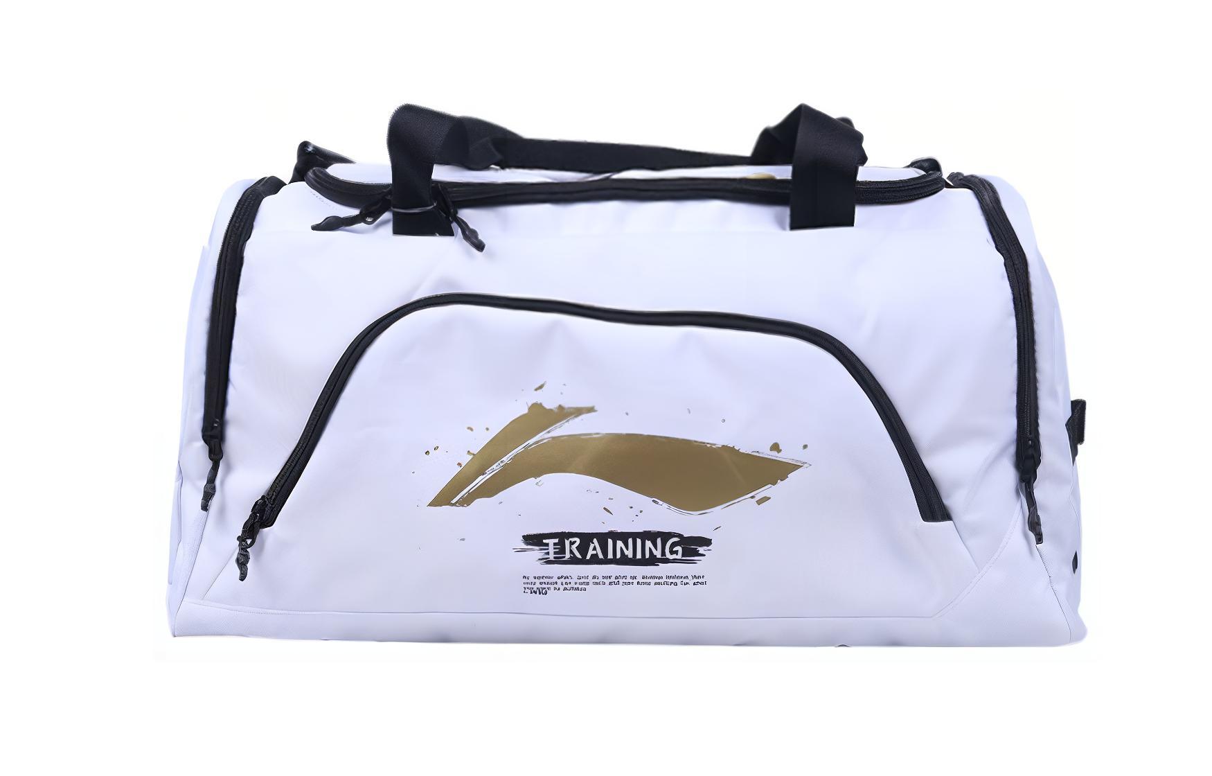 Li Ning Polyester Handbag, Crossbody Bag, Backpack, Gym Bag Large Unisex White ABLP262-1