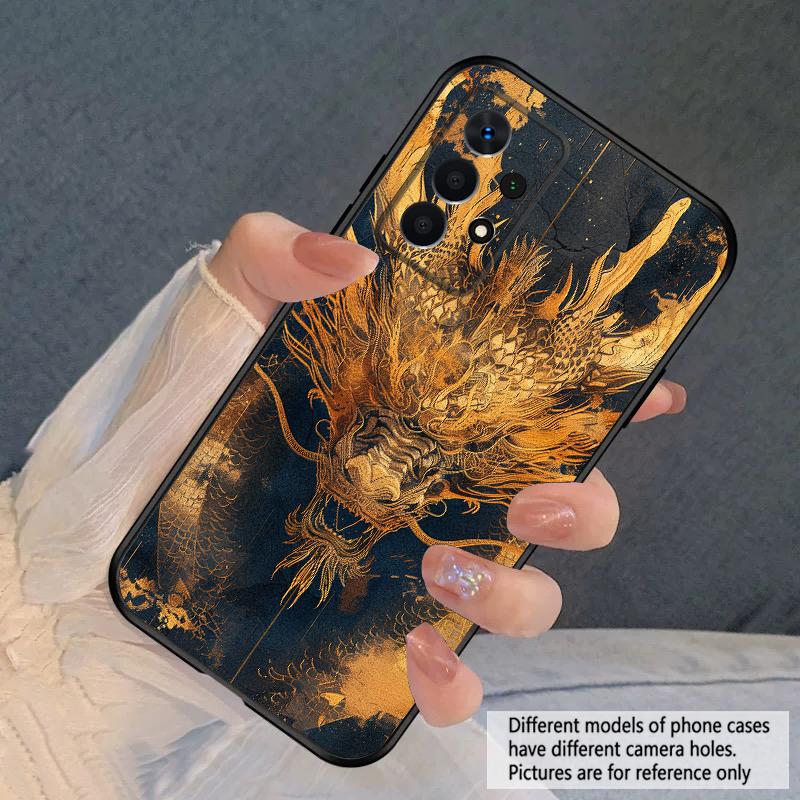 Golden Dragon For Samsung A03 Core A 04 05 06 12 14 15 16 22 23 Galaxy A25 26 4G 34 35 52 53 56 71 73 90 5G soft phone case