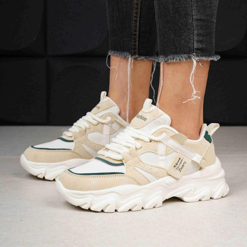 Unisex Casual Leather Platform Sneakers - 2025 Autumn Thick Sole