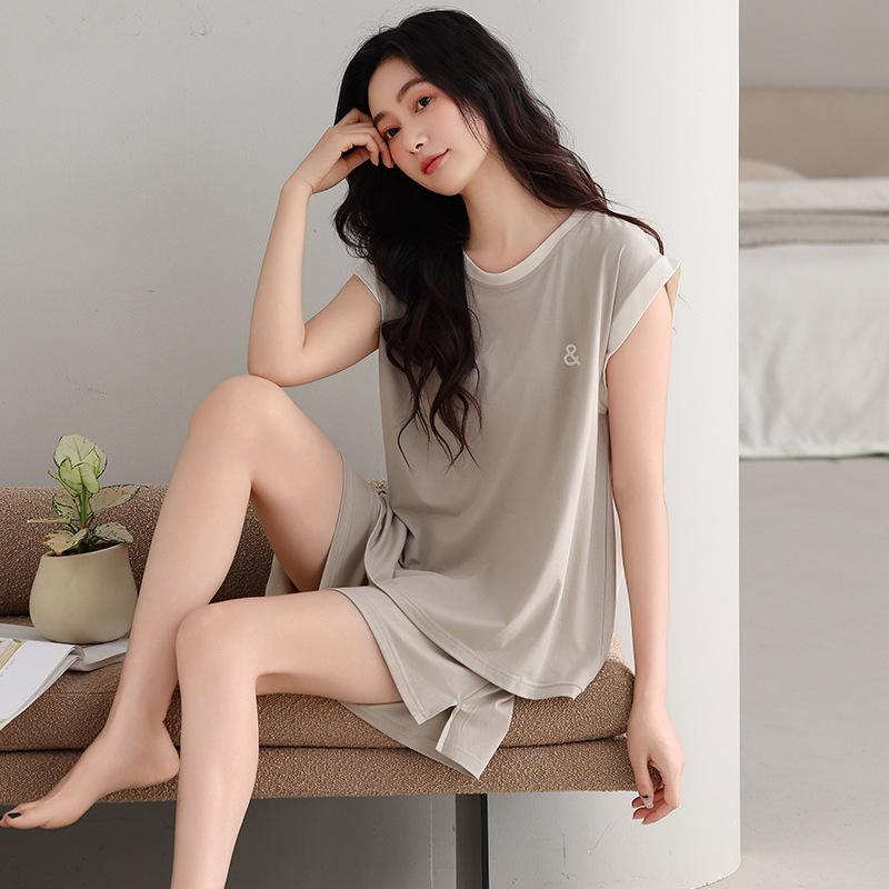 Pajamas women's summer modal sleeveless vest shorts summer thin cool outside high-end loungewear set