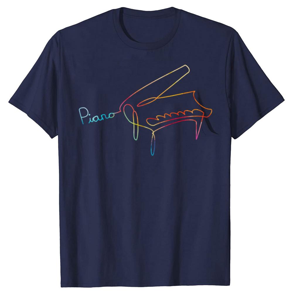 Funny Vintage Style Pianist Piano Graphic Tshirt Men Women Hip Hop Oversized T Shirt 100 Cotton Comfort Tshirts