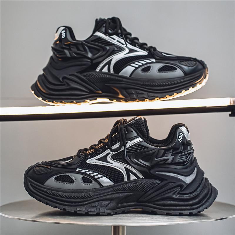 New thick-soled heightening dad shoes men's mesh sports shoes casual mecha men's shoes trend
