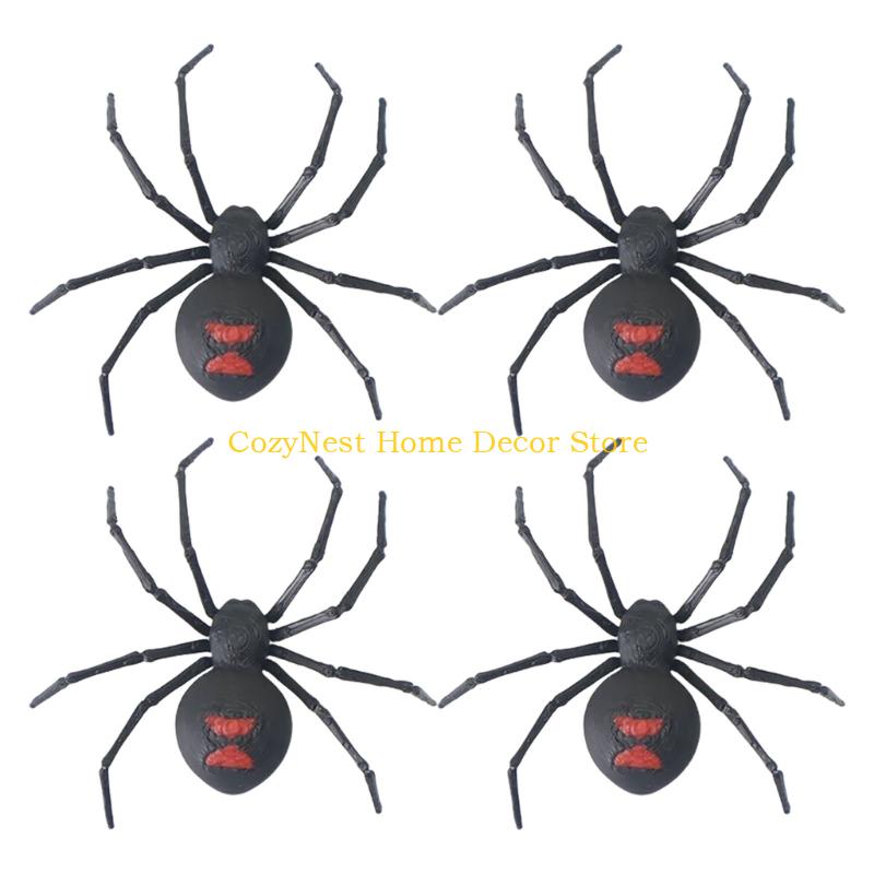 92MF Halloween Funny Scary Realistic Spiders Refrigerator Magnets Ornament For Adults