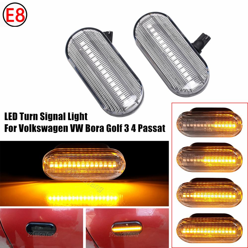 Dynamic LED Side Marker Turn Signal Light Indicator Lamp For SEAT Leon 1M Ibiza 6L Toledo Cordoba Skoda Octavia VW Golf 3