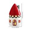 Ceramic Holiday Cottage Ornament Lighting up Lighted Decoration Glossy for Mantel