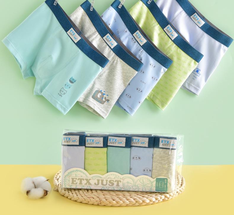 ETX JUST Boys' Boxer Briefs: Flat-Legged, Medium & Large Toddler, Child Development Period, Four-Legged Pants.