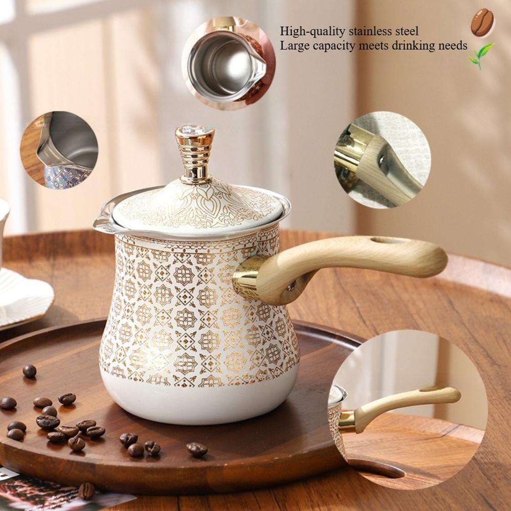 Stainless Steel Turkish Coffee Pot Milk Cup 1pcs Coffee Pot for Brewing Tea, Chocolate, Butter, Milk Cup LS-KFH