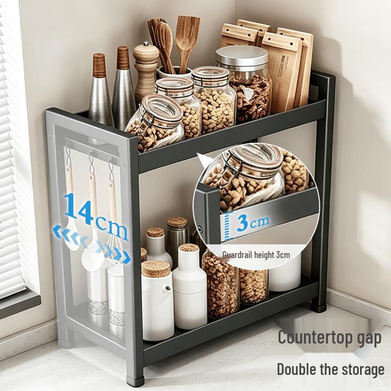 ASD Multi-functional 2-Tier Kitchen Countertop Storage Rack