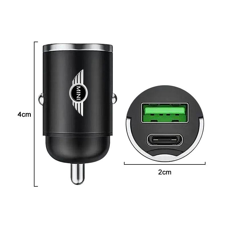 Micro Car Quick Charger Vehicle Cigarette Lighter Convert Plug Car Accessories For BMW Mini Cooper F54 F55 F56 R56 R60 SONE Roadster Clubman Coupe