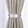 2Pcs Curtain Clip Creative Curtain Strap Magnetic Buckle No Drilling No Hook Modern Magnet Strap A Pair of White Home Decoration