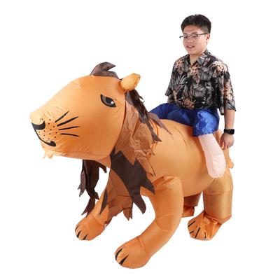 Aufblasbares Löwenkostüm Lustiger Schwanz Pfoten Haare Ganzkörper Aufblasbares Löwenkostüm F Größe für Kostümpartys Festivals 150