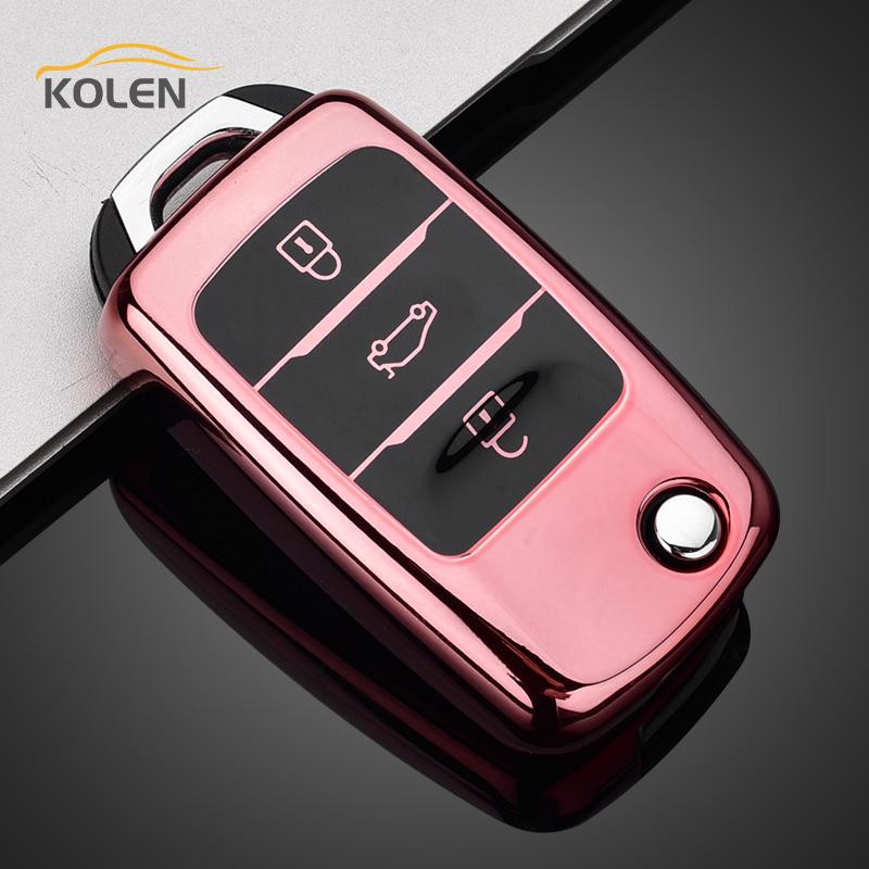 Soft Tpu Car Remote Key Case Cover Protective Shell Fob For Changan Cs15 Cs35 Cs75 Ev E-Star Eado Raeton V3 V5 V7 Accessories