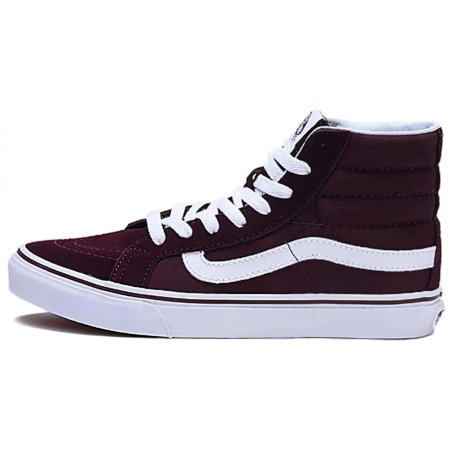 

Vans Sk8 Slim Тканевые Двухслойные Кожаные Водонепроницаемые Ударопрочные Износостойкие Высокие Кеды для Скейтборда Женские Кроссовки Бордовый VN0A32R2LV6 39