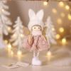 Ming Guan Christmas Reindeer Angel Pendant with Plush, Cute Rabbit Ear Doll, Tree Decoration
