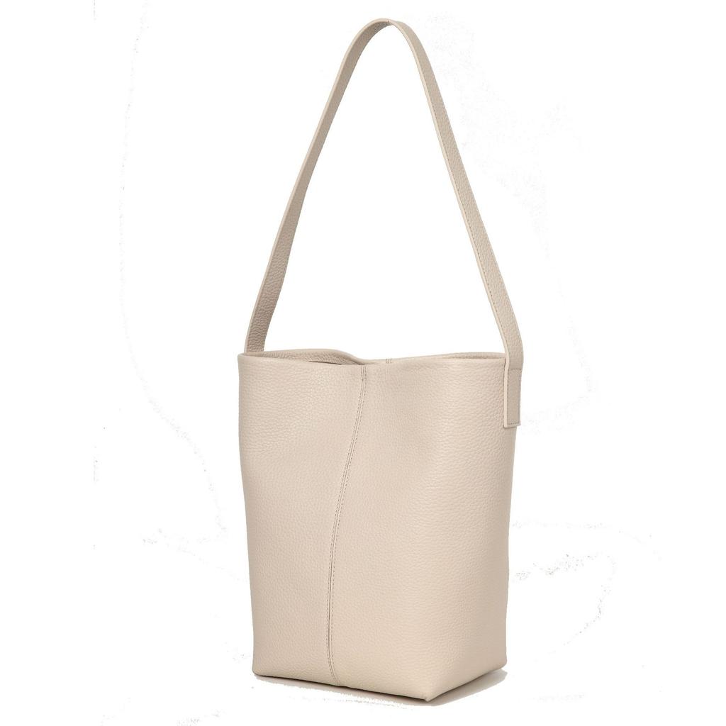Bucket Bag, Leather Top Layer Bag, Women's Bag, Tote Bag, Large-capacity Single-shoulder and Underarm Bag
