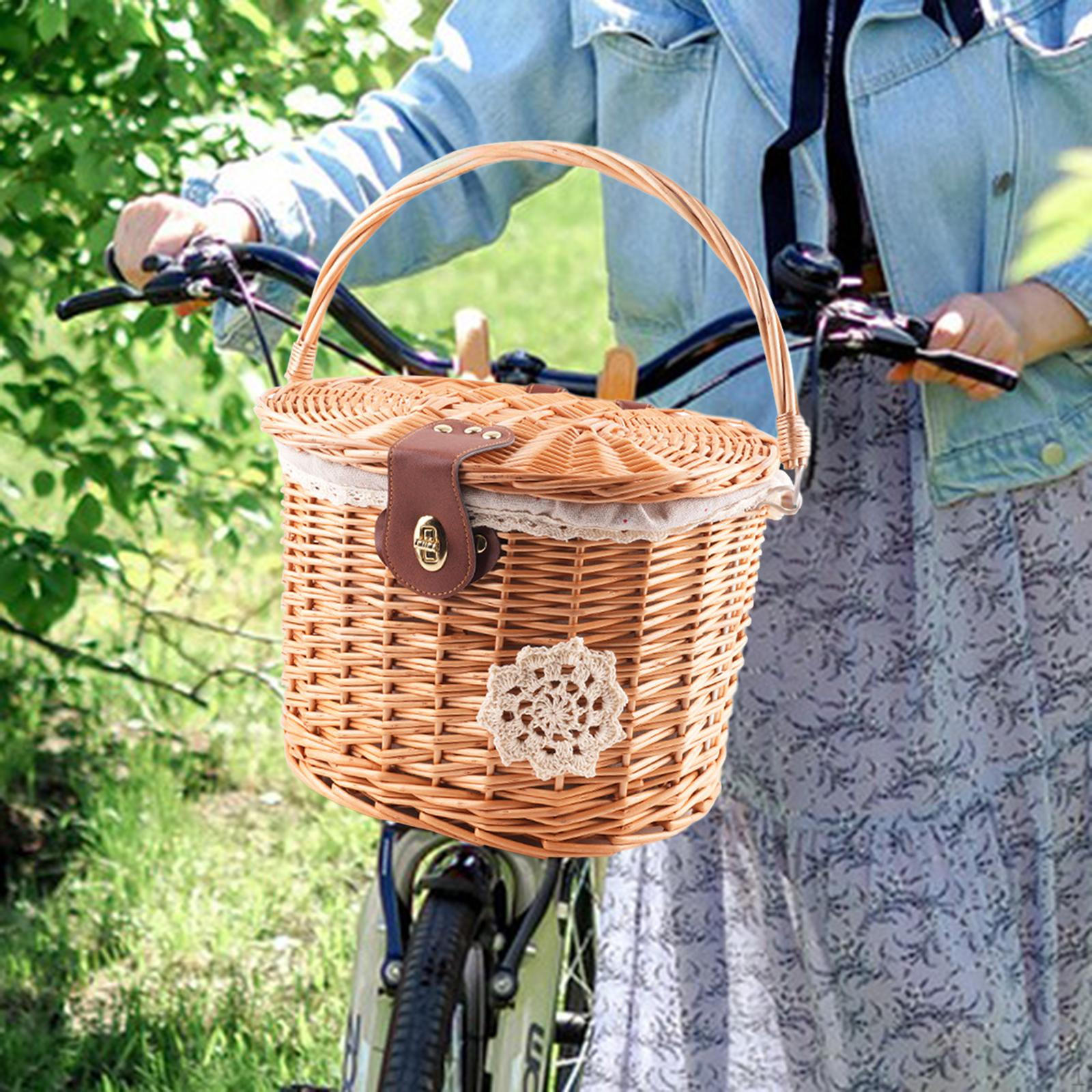 

Корзина для хранения велосипедов, плетеная конструкция для складных велосипедов и самокатов With Lining Cloth