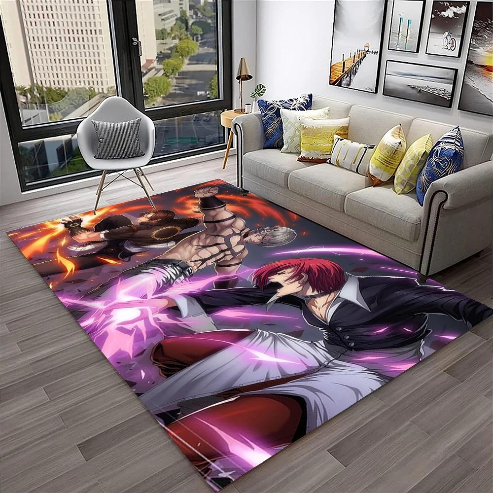3D Retro Game King of Fighters Gamer Carpet Rug for Home Living Room Bedroom Sofa Doormat Decor,kids Area Rug Non-slip Floor Mat