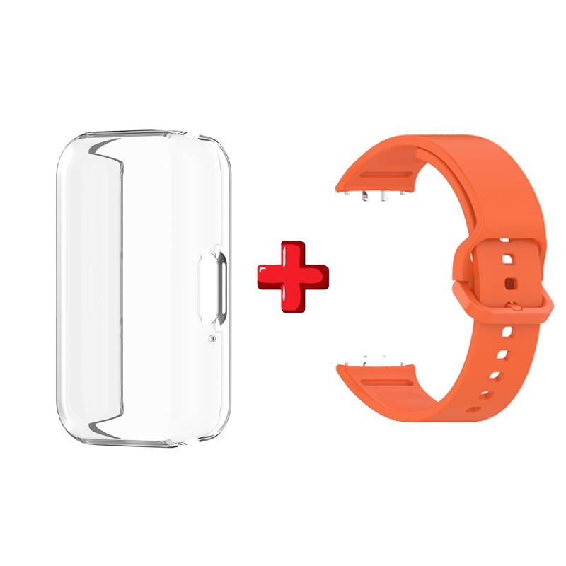 Silicone Strap For Samsung Galaxy Fit 3 Watch Protective Cover Watchband For Samsung Galaxy Fit3 Accessories Bracelet+Case