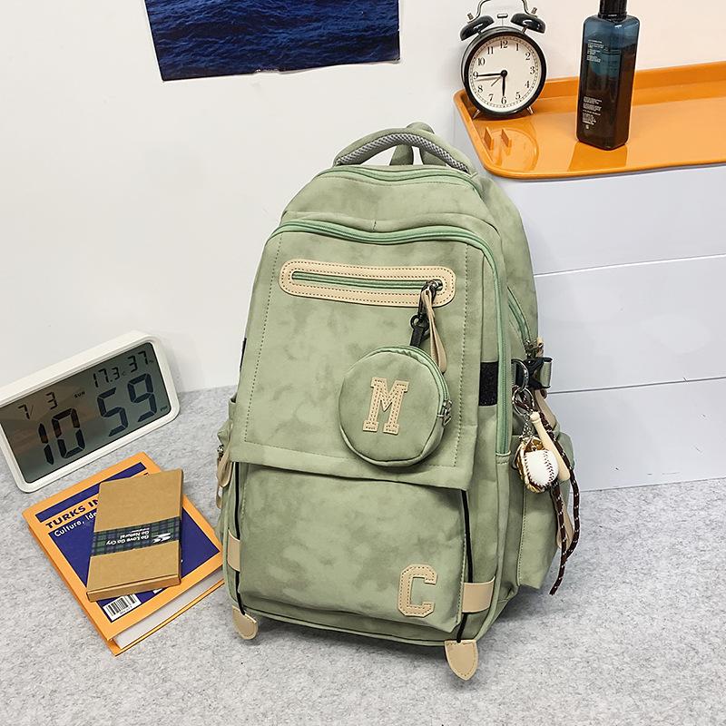 Large capacity schoolbag male college students Korean version ins style leisure travel backpack female high school students class backpack tide