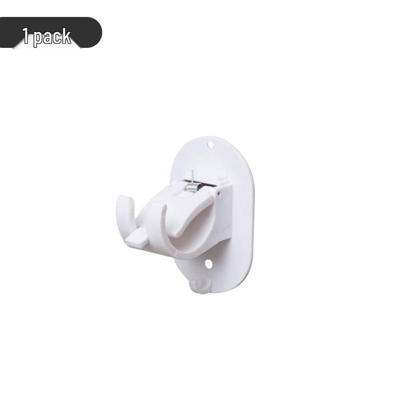 Punch-Free Telescopic Curtain Rod Hook – Adhesive Wall Bracket for Hanging Curtains
