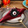 Unique Ghost Face Halloween Napkin Ring Hotel Holiday Table Setting Cloth Ring New Fake Ghost Cloak Napkin Buckle