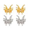 1pair Elegant Butterfly Shape Ear Clip Earphone Charms With Sparkling Zircon Stones For Freeclip1 2 Headphones Charms