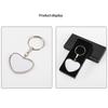 Sublimation Blank Keychain with Metal Keyring Heat Transfer Keychain for Christmas Children Day Birthday Present