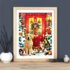 Diamond Painting Dog Cross Stitch Kit New Arrival 5D Diamond Embroidery Winter Mosaic Door Needlework Christmas Gift