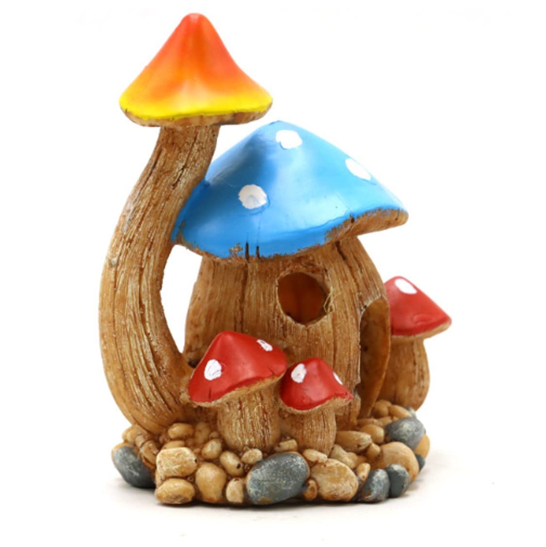 

ST TS Aquarium Ornament, Pop-Up Cute Resin Cave Shrimp Hideout Mini Decorative House for Fish Tanks