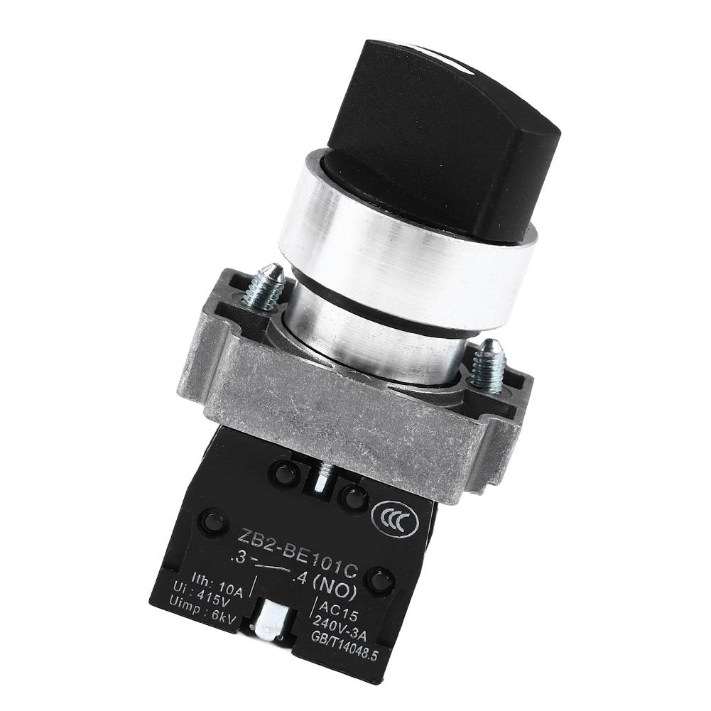 10pcs XB2-BD33 Self-locking Self-resetting Three-position Rotary Switches For Electrical Equipment Accessories