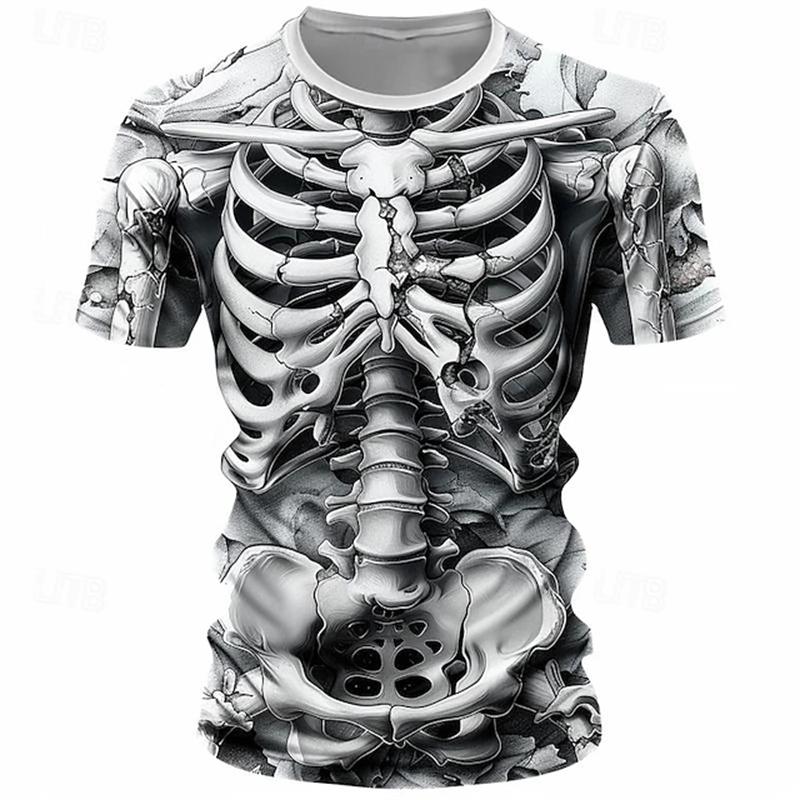 Horror Skeleton T-Shirts Skull 3D Print Streetwear Men Women Fashion Oversized Short Sleeve T Shirt Kids Tees Tops Man Clothing
