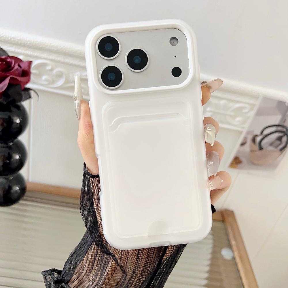 Custodia in Silicone Antiurto per Telefono per For Iphone 1 14 13 12 11 17 Pro Max 16 Plus Copertura con Tasca per Carta d'Identità/Bancomat per For Iphone 17pro