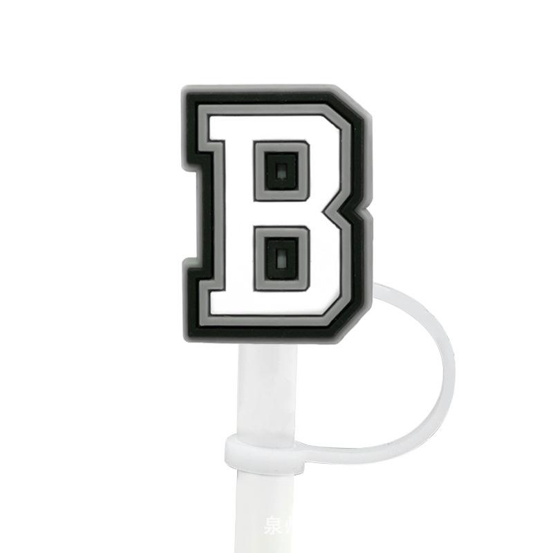 1Pcs Letter Silicone Straw Covers Cap Compatible With Stanley 30&40Oz Cup10Mm Straw Toppers Reusable Dust-Proof Straw Caps