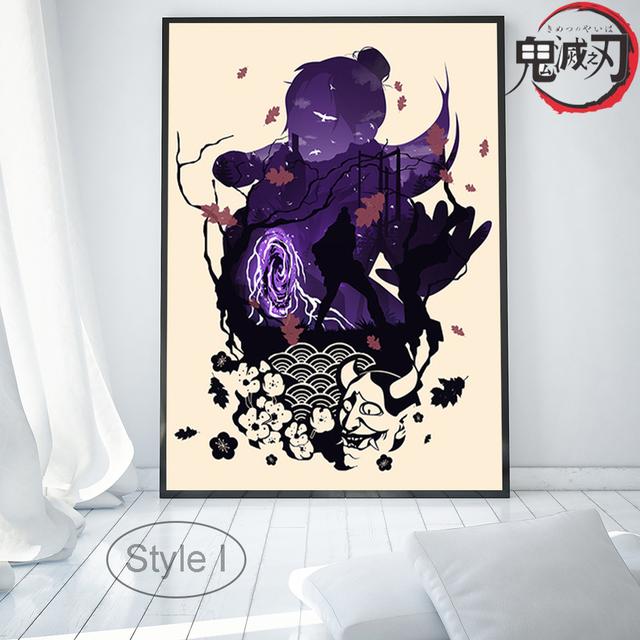 Anime Demon Slayer Poster Wall Art Canvas Painting Tanjirou Inosuke Zenitsu Print Picture Home Bedroom Living Room Decor Cuadros