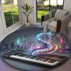 1pc Office Carpet, Musical Chair Rug, Living Room Printed Round Rug, Home Chair Floor Mat