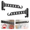 Metal Clothes Drying Rack Wall Mounted Clothes Hanger No Drill Coat Hanger Holder for Laundry Room Organization and Storage
