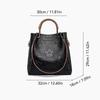 Women Bucket Bag Luxury Designer Handbag Vintage Embossed Faux Leather Tote Bag for Women Large Capacity Female Shoulder Bag Crossbody Bag