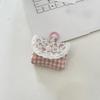 Mini Cute Sweet Lace Floral Coin Purse  Pink Blue Plaid Headphone Protective Case Girls Portable Small Storage Bag