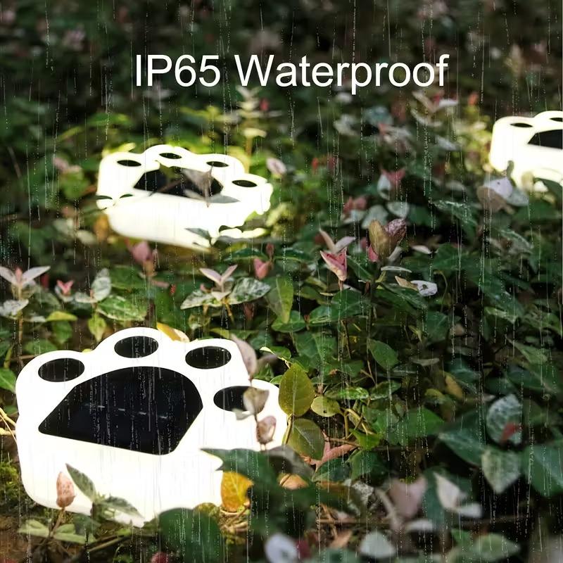 1-12PCS LED Solar Outdoor Light Waterproof Animal Paw Print Lamp for Garden Lawn Patio Summer Camping Home Decor