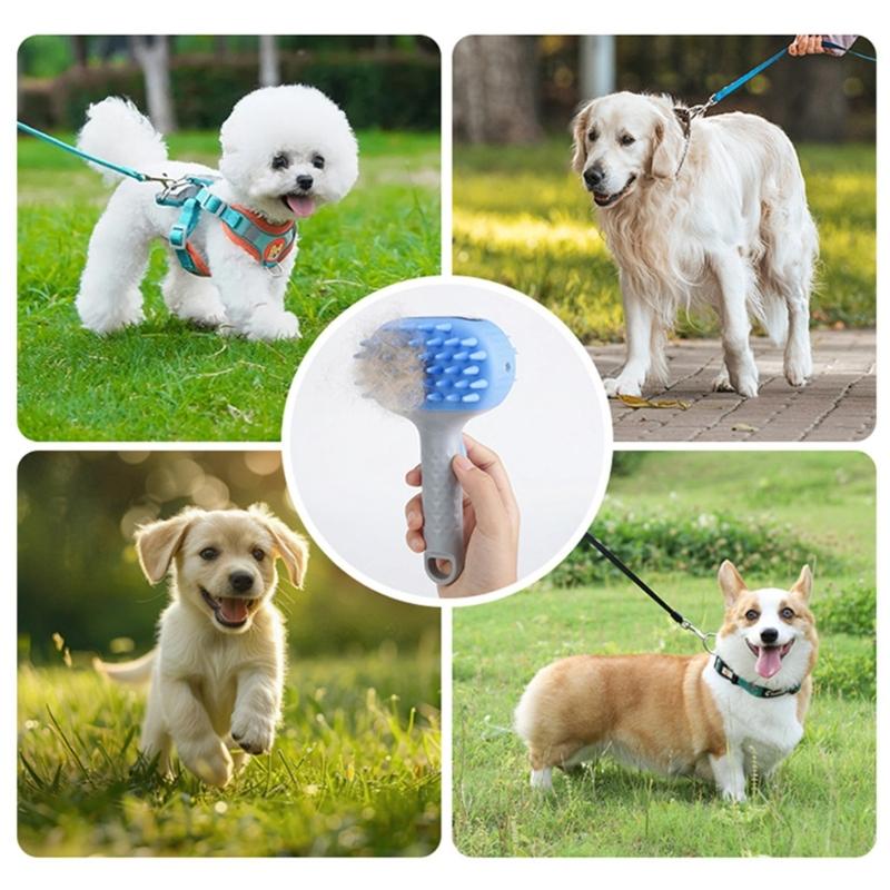 Multifunctional Grooming Brush For Pet Deep Cleaning Massage Comb Nonslip Handle Easyly Clean Various Size