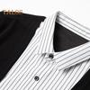 Pánská košile Falešný Dvoudílný cardigan Zapínací límec Jednořadý pruhovaný Dlouhé rukávy Barevně ladící Pletený Formální Business Styl Top